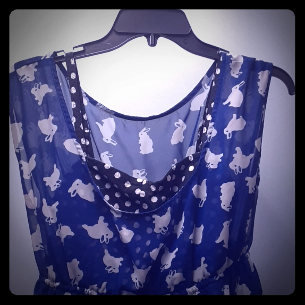 Blue White Rabbit Hot Topic Dress